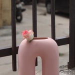 Handmade Pink Leg Vase