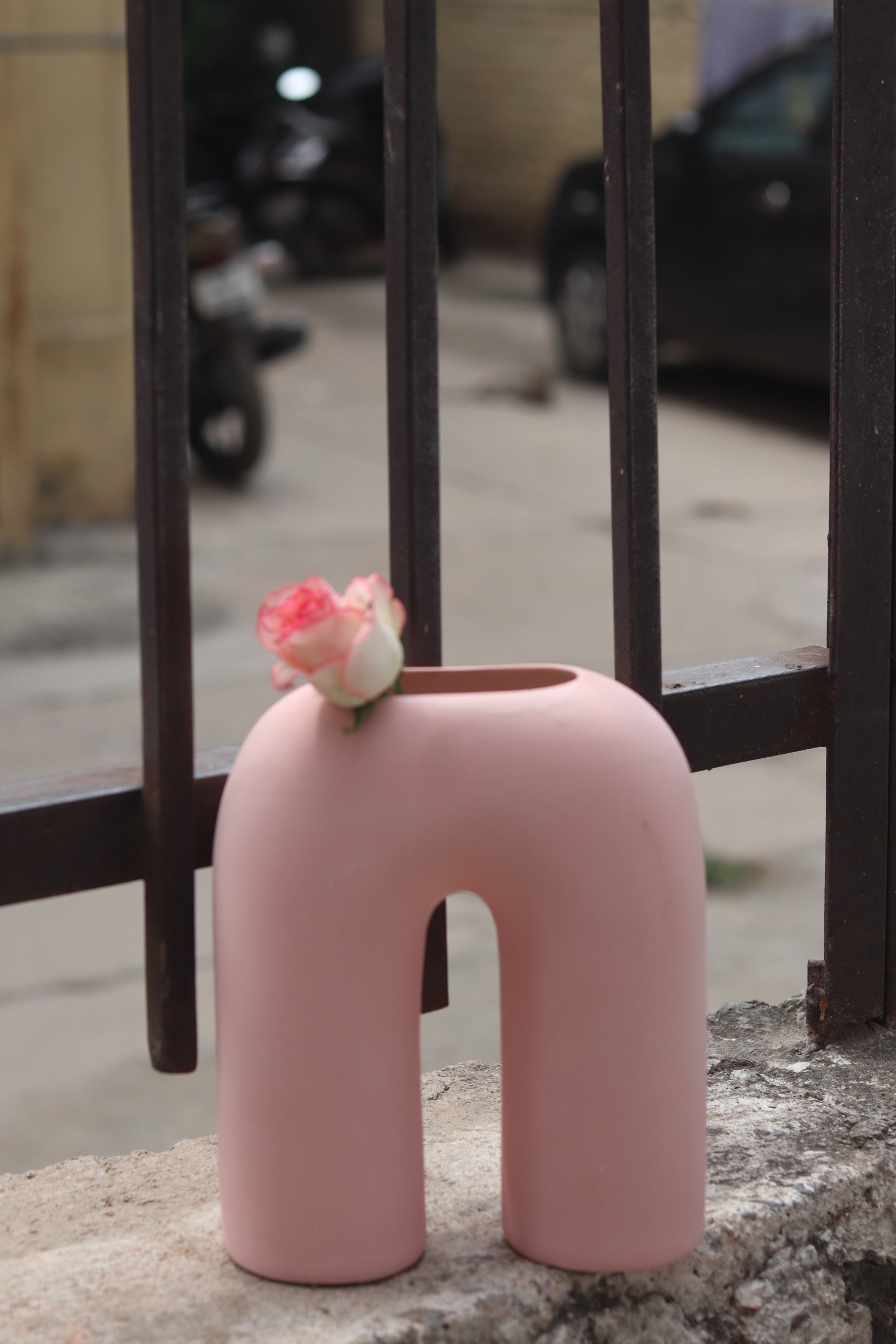 Handmade Pink Leg Vase