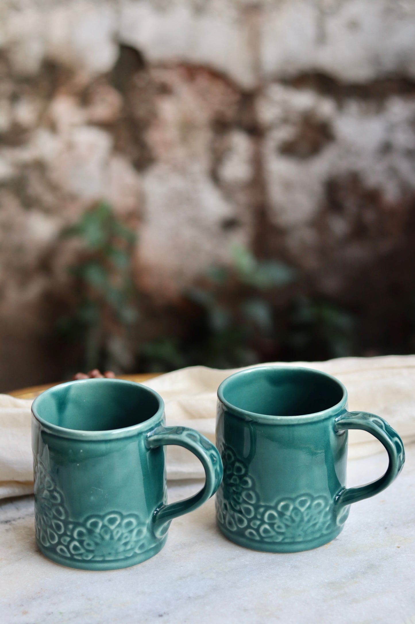 Green Flower Coffee Mug