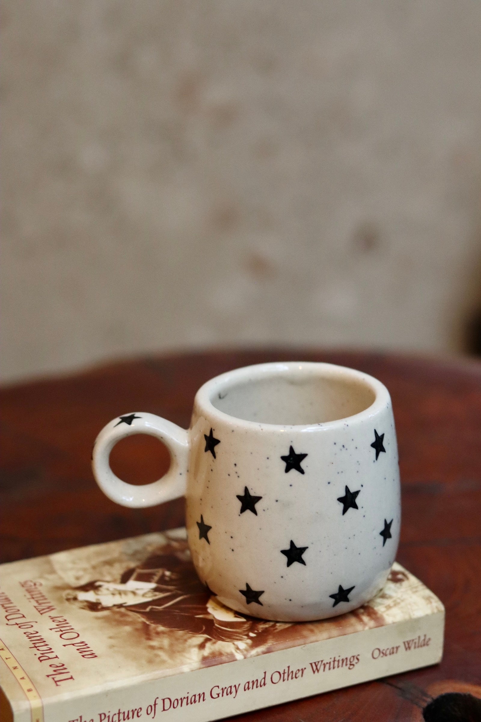 Handmade ceramic star cuddle mug 
