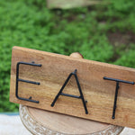 Eat wooden wall hanging board