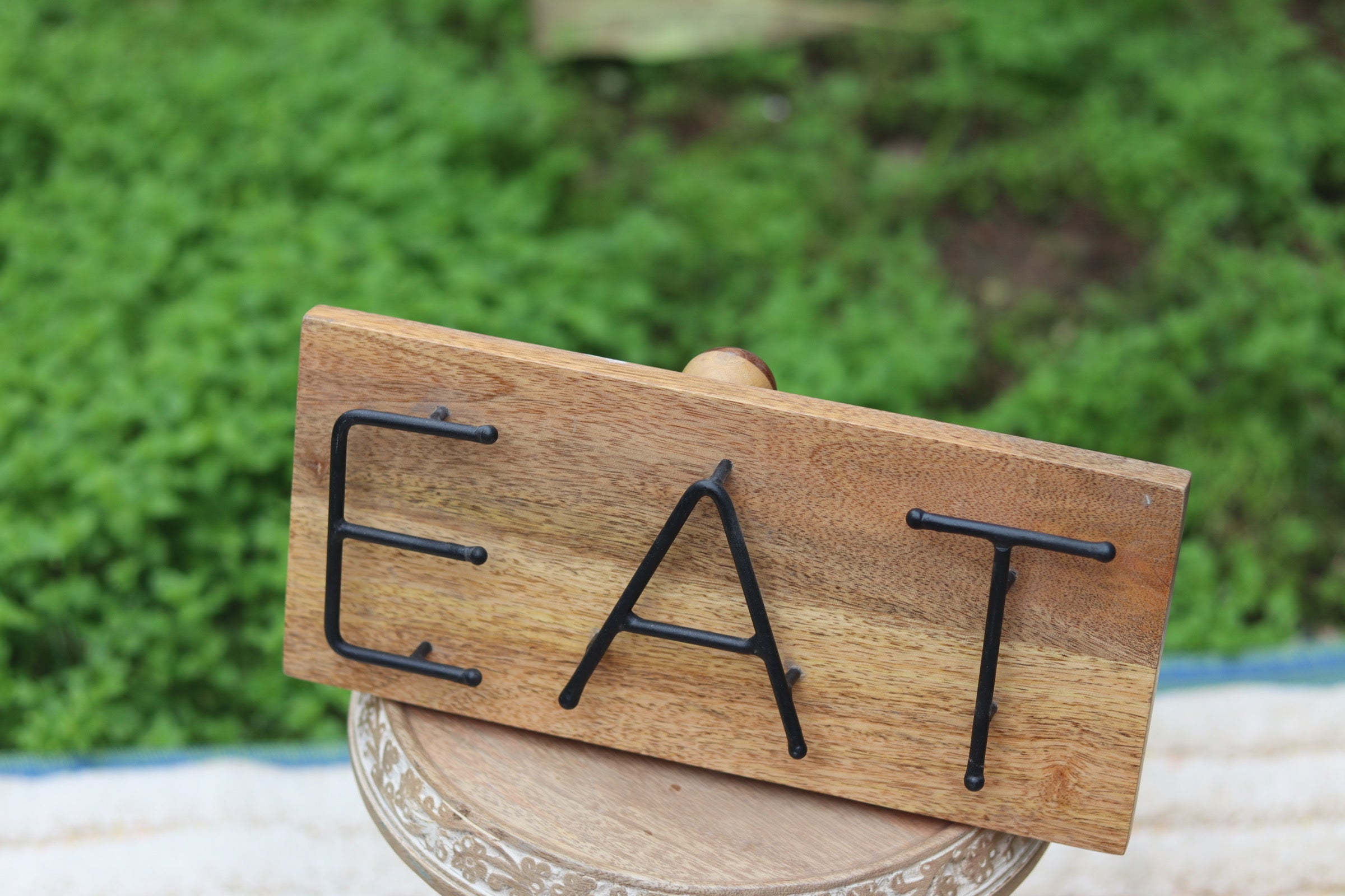Eat wooden wall hanging board
