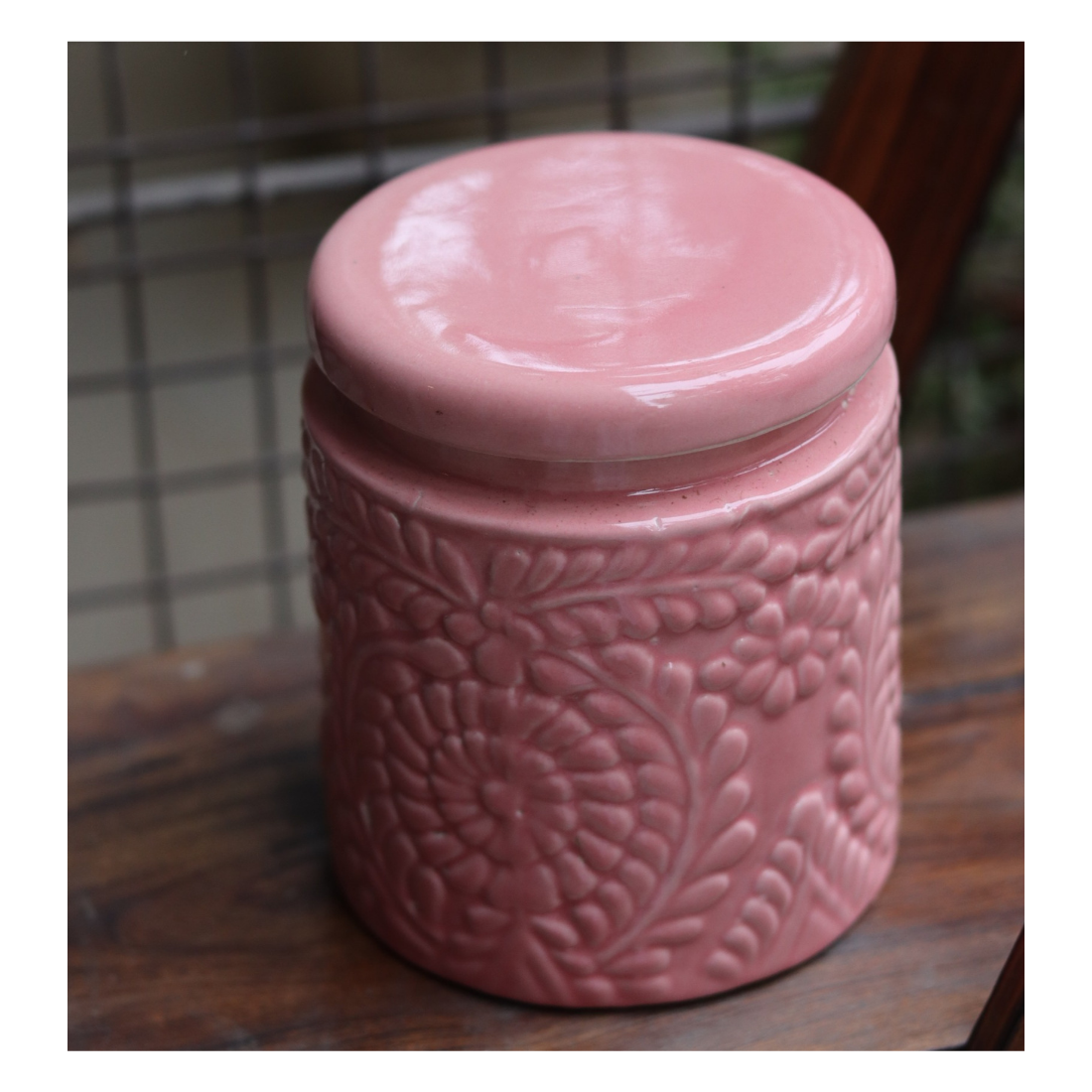 Pink Storage Jar Handmade ceramic